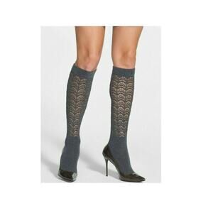 Oroblu Eden Knee High Socks Grey Melange One Size 5874